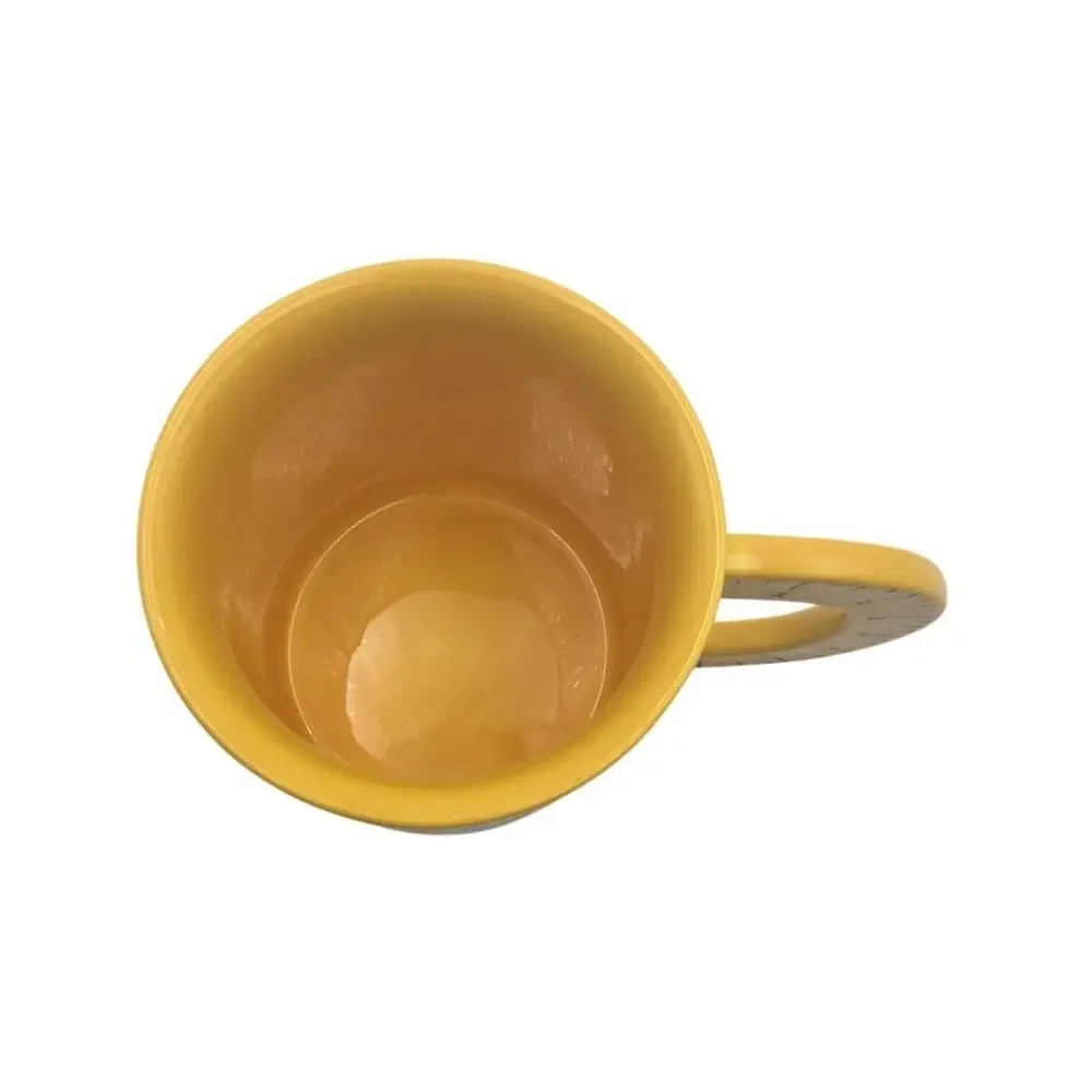 Enesco Teacher Appreciation Mug Yellow Sculpted Ruler‎ Handle